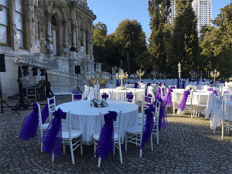 Ihlamur Kasrı Düğün Masa Sandalye Kiralama | 2026 Fiyat ve Modeller