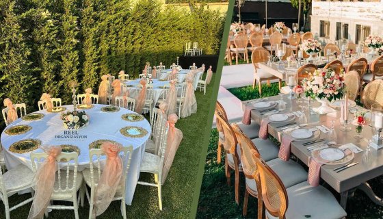 Maslak’ta Düğün Organizasyonu İçin Masa Sandalye Kiralama Hizmeti Verdik